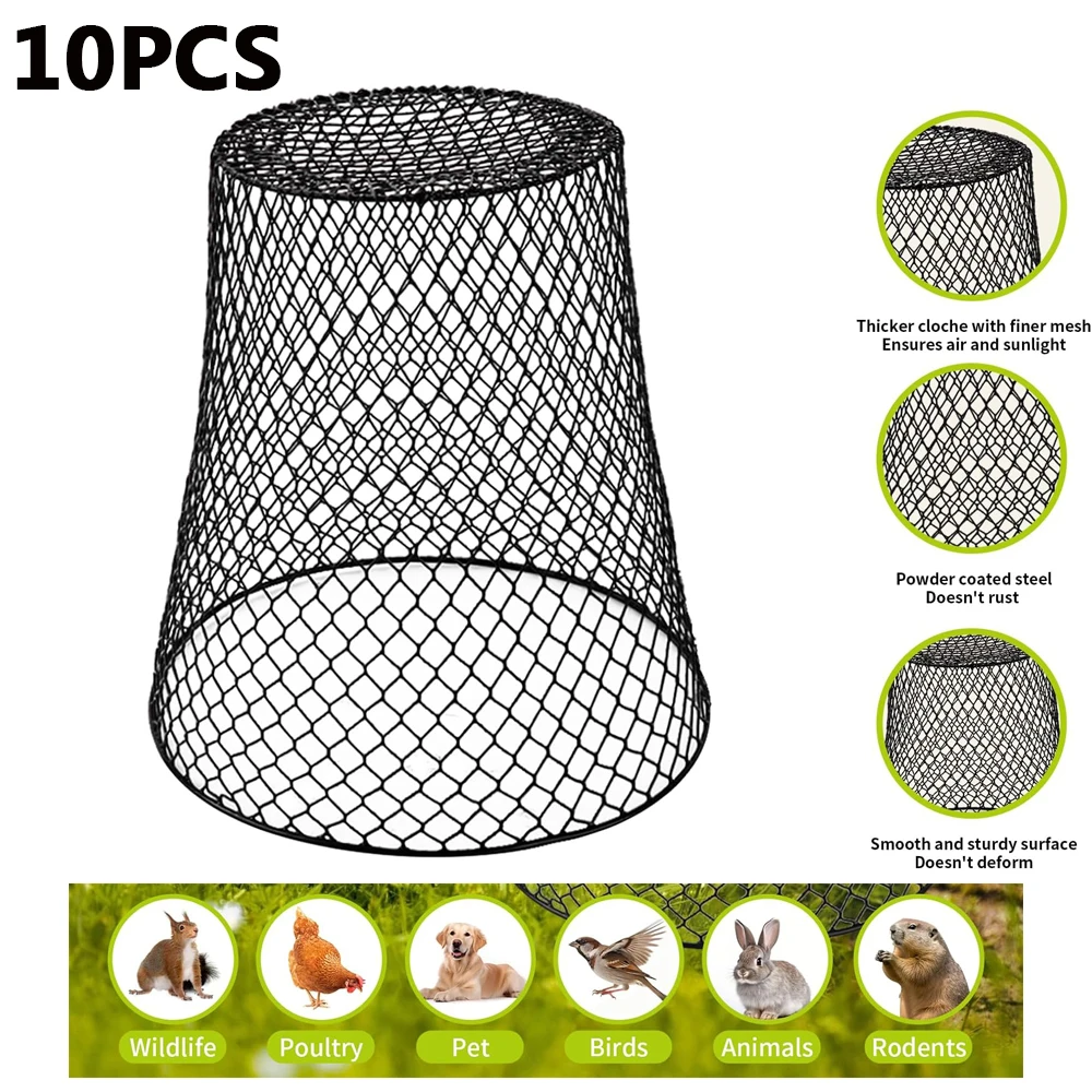 

10pcs wire plant covers protectors from garden Roof Seedlings Fruit And Vegetable Prevent cloches cages outdoor keep animals out