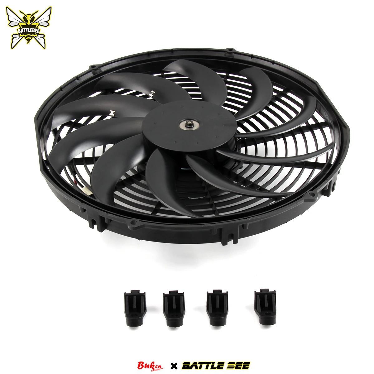 2026 Hot 13 Inch High Performance 12V 200W Radiator Cooling Fan Universal Electric Car Engine Fan System with Mounting Kit