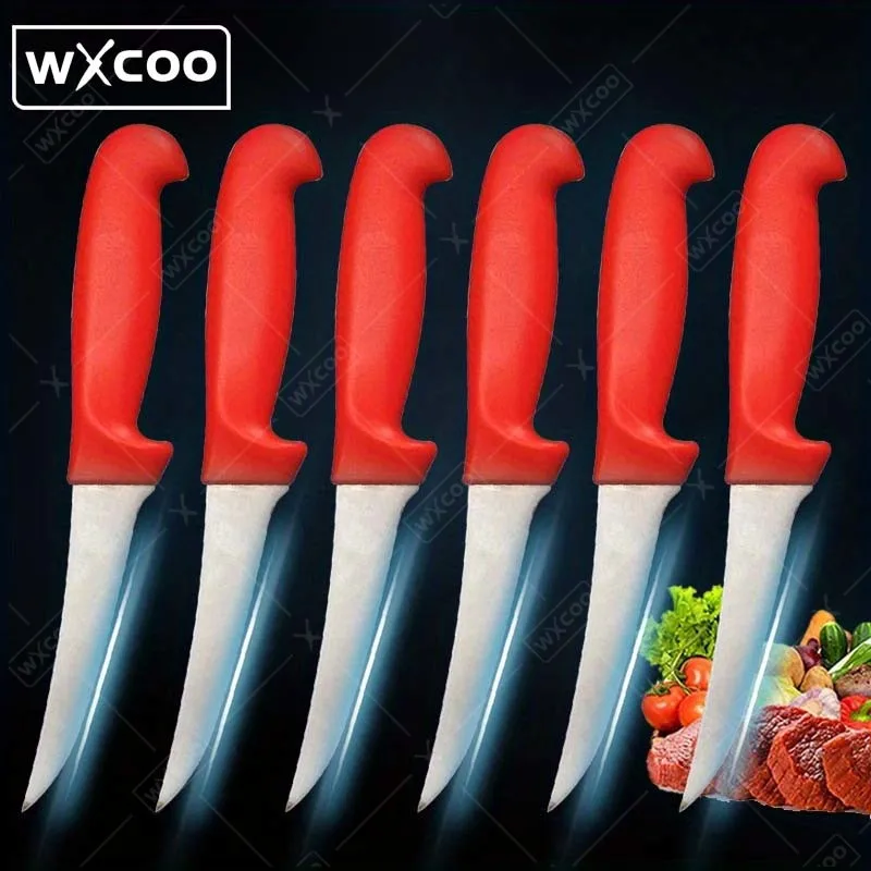 

6PCS Kitchen Knife Stainless Steel Peeling Knife Fruit Vegetable Fish Meat Cleaver Butcher Knives Boning Knife Sharp Chef Knife