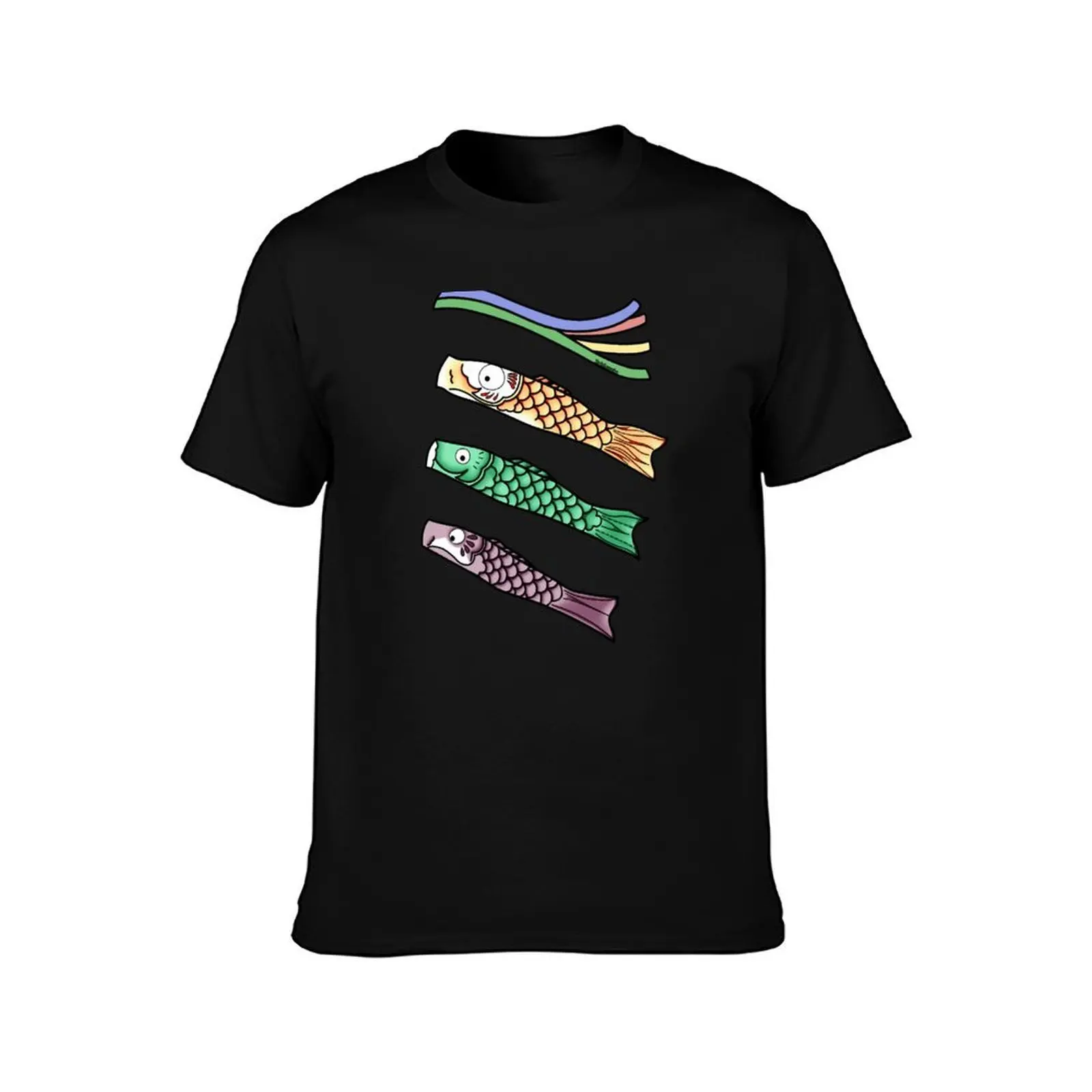 Koinobori - Japanese carp-shaped wind socks T-Shirt Casual Trendy Short Sleeve T-Shirt