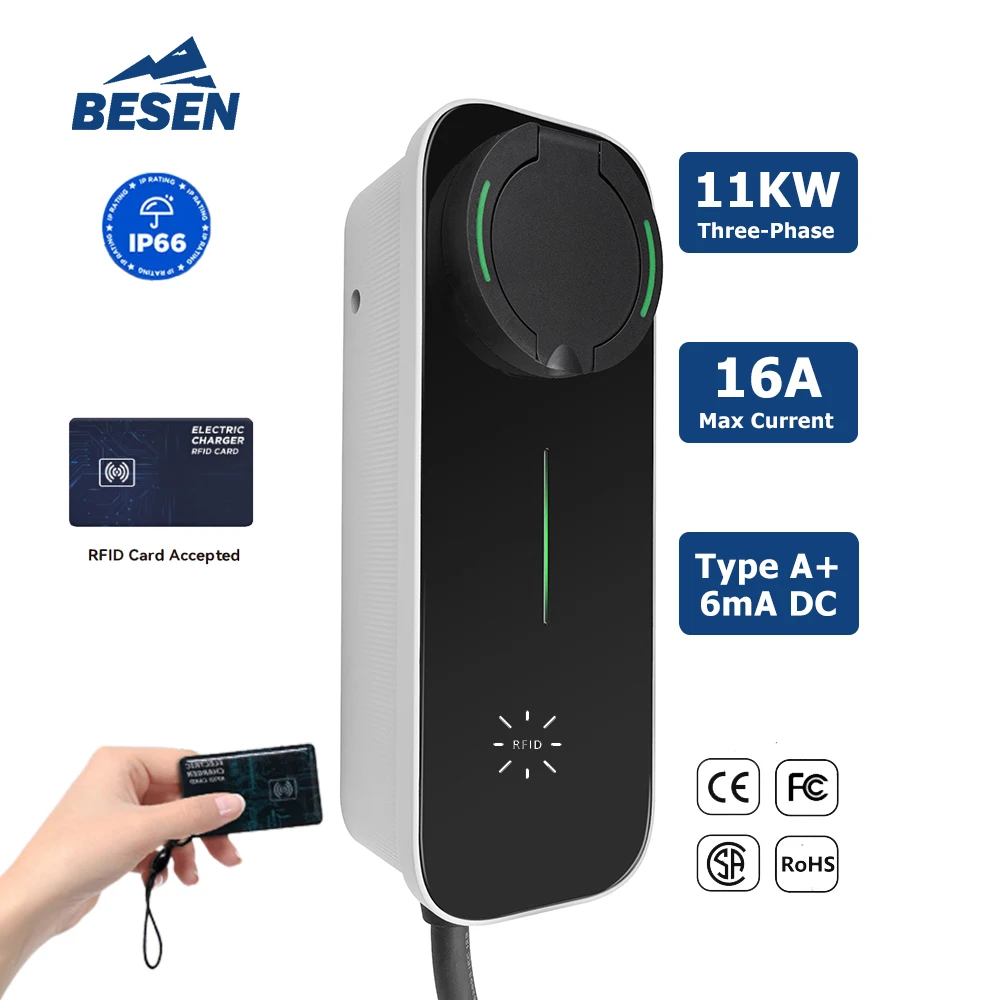 16a Home Evse Wallbox 11kw Ev Charger RFID Card Electric Car Charging Station For Retrofit/upgrade