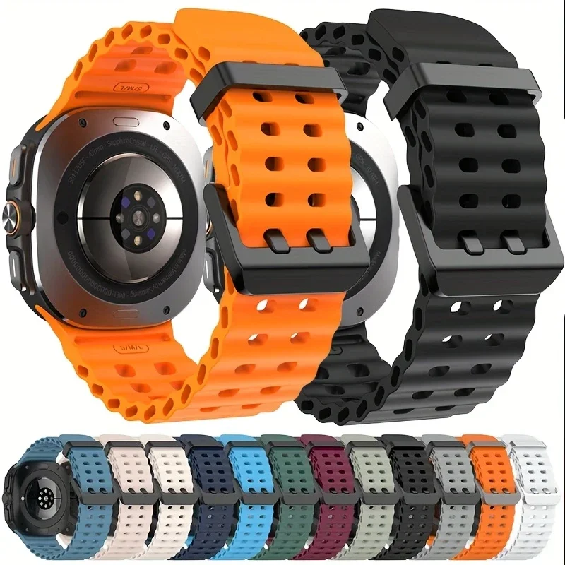 スポーツバンドサムスンギャラクシーウォッチウルトラ-47-ミリメートルシリコンブレスレットギャップなしオーシャン時計バンド水生-watch7-47-ミリメートルストラップアクセサリー