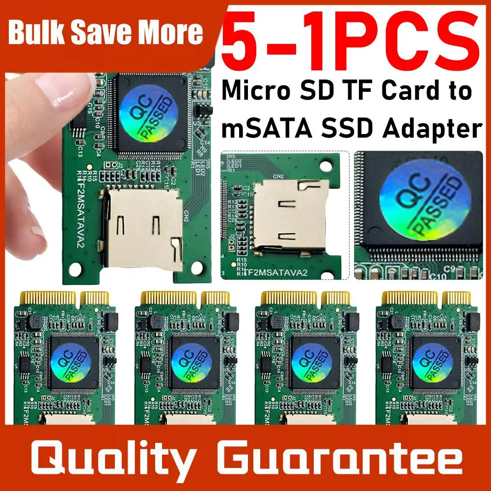Micro SD TF Card To MSATA SSD Adapter for PC Computer Laptop Embedded Industrial Mobile SSD Micro SD TF Card To MSATA Converter