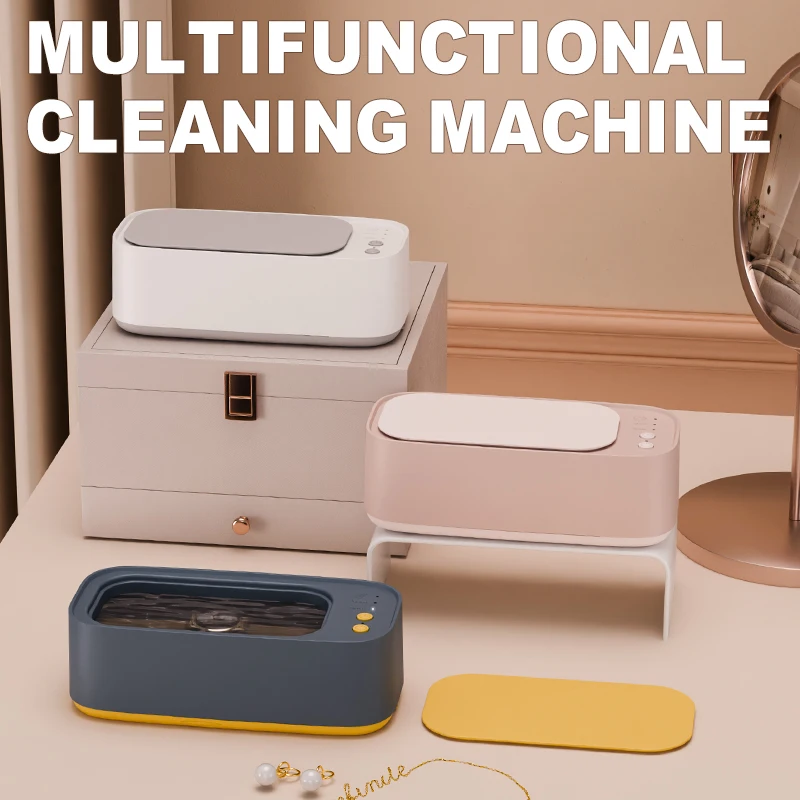 เครื่องทำความสะอาดอัลตราโซนิกแบบ USB พร้อมการสั่นสะเทือนความถี่สูงสำหรับเครื่องประดับ แว่นตา สายรัดฟัน สายนาฬิกา เครื่องมือทำความสะอาดอเนกประสงค์