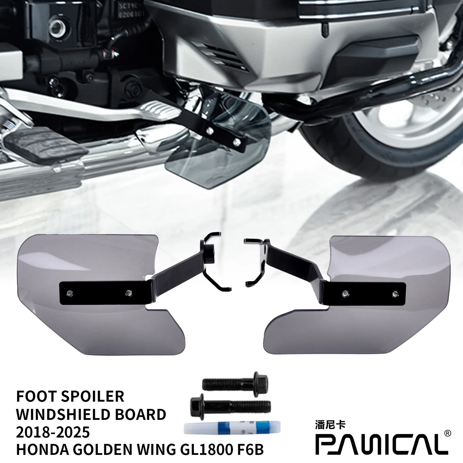 Panical Foot Spoiler Windshield Foot Shield Air Deflector Motorcycle Fairing For Honda Goldwing GL1800 DCT F6B 2018-2025