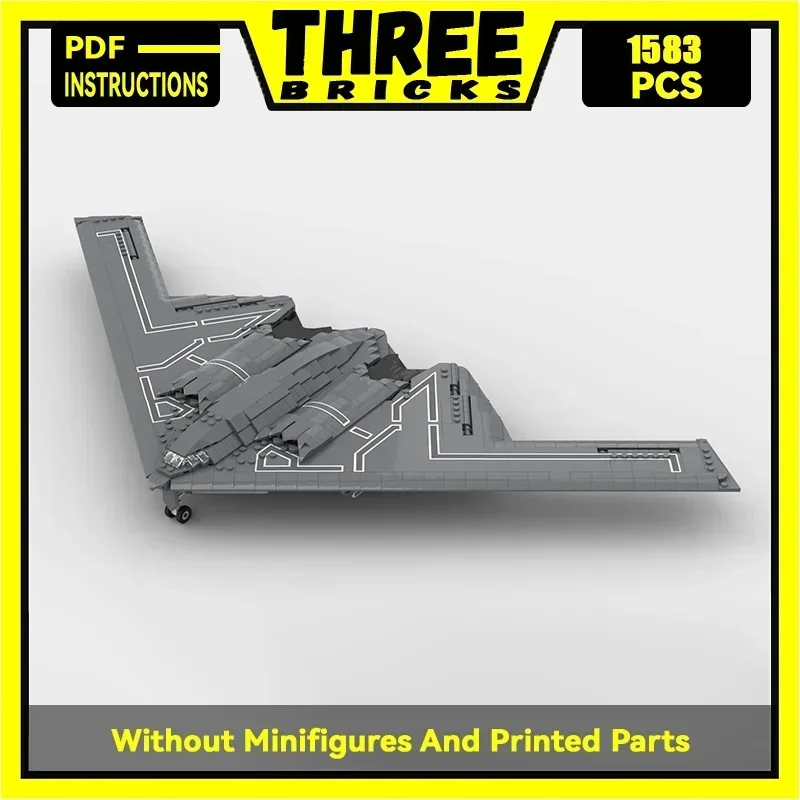 Moc Building Bricks Military Fighter Model 1:72 Scale B-2 Bomber Technology Modular Blocks Gift Christmas Toys DIY Sets Assembly