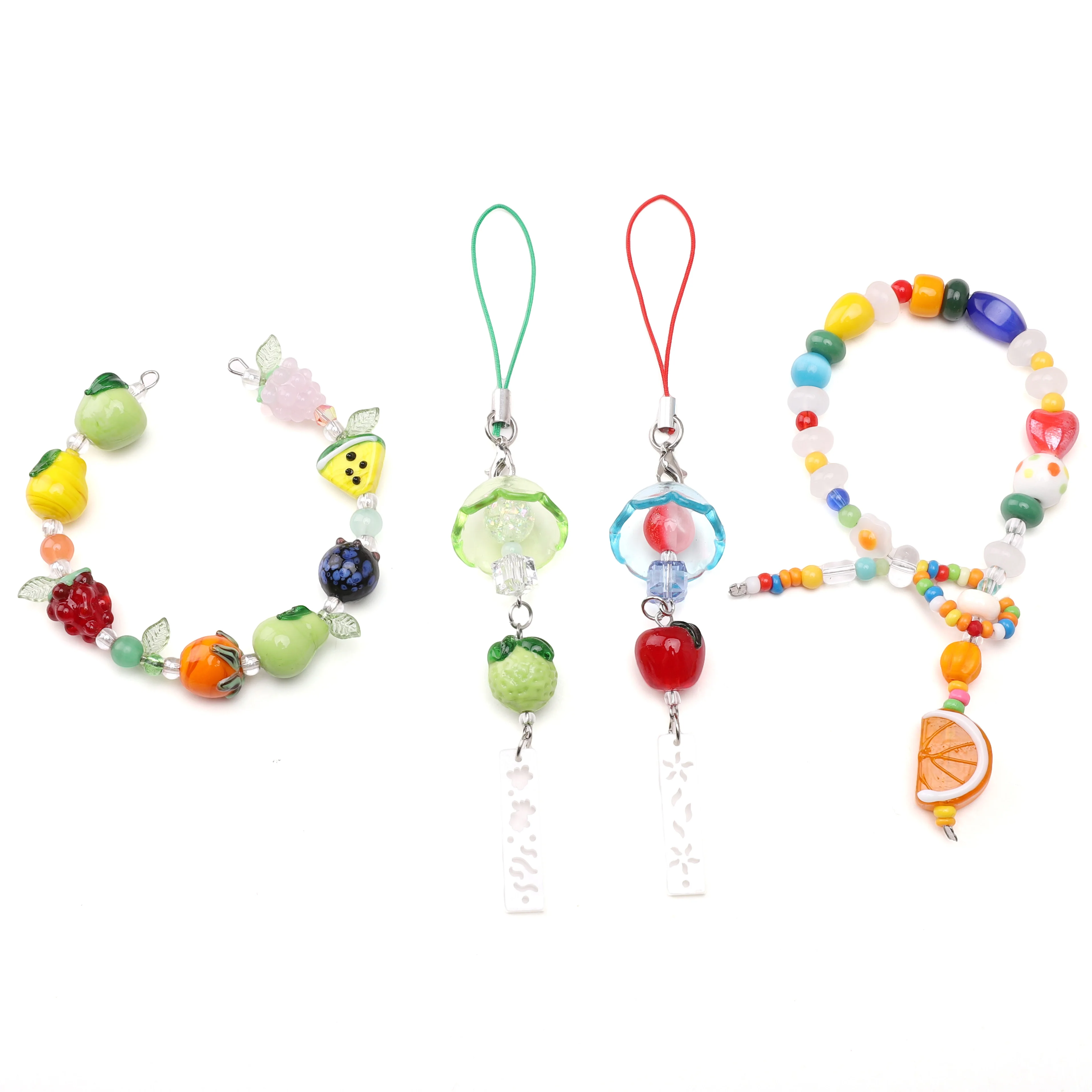 Fruit Beads Gass Beads Cute Loose Spacer Beading Lemon for Earring Keychains Charms Girls Gifts DIY Jewelry Making Accessories 4