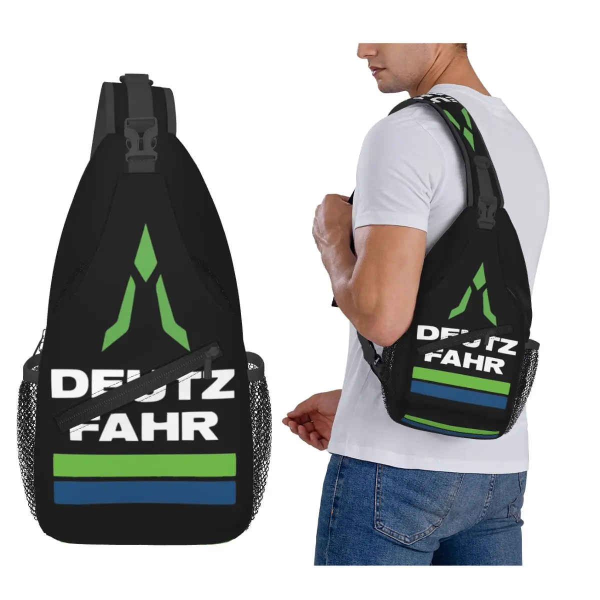 

Deutz Fahr Logo Merchandise Essential Chest Bag Men Sling Crossbody Backpack Chest Bag Travel Hiking Daypack Shoulder Bag