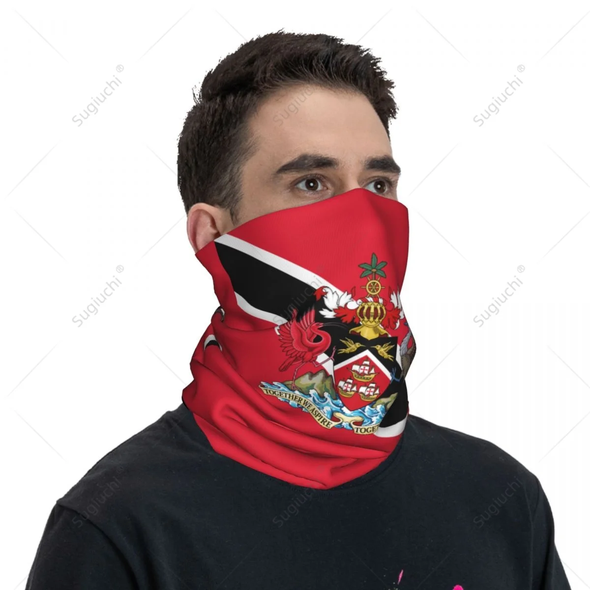 Unisex Trinidad And Tobago Flag Neckerchief Scarf Neck Face Mask Scarves Neck Warmer Seamless Bandana Headwear Cycling Hiking - view 2