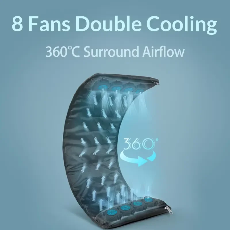 Cooling Pet Pad with Double Large Fan Timer Setting 3 Wind Speed Smart Switch for Dogs Pets