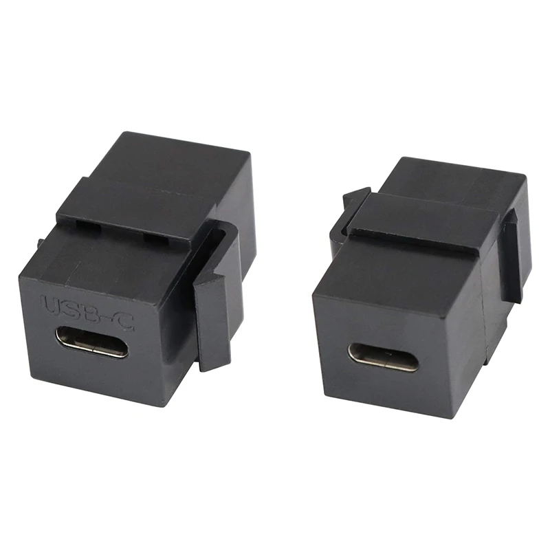 

USB 3.1 Type-C Extender Keystone Jack Charging Data Sync Extension Connector Insert Snap-in Socket Adapter for Wall Panel Module