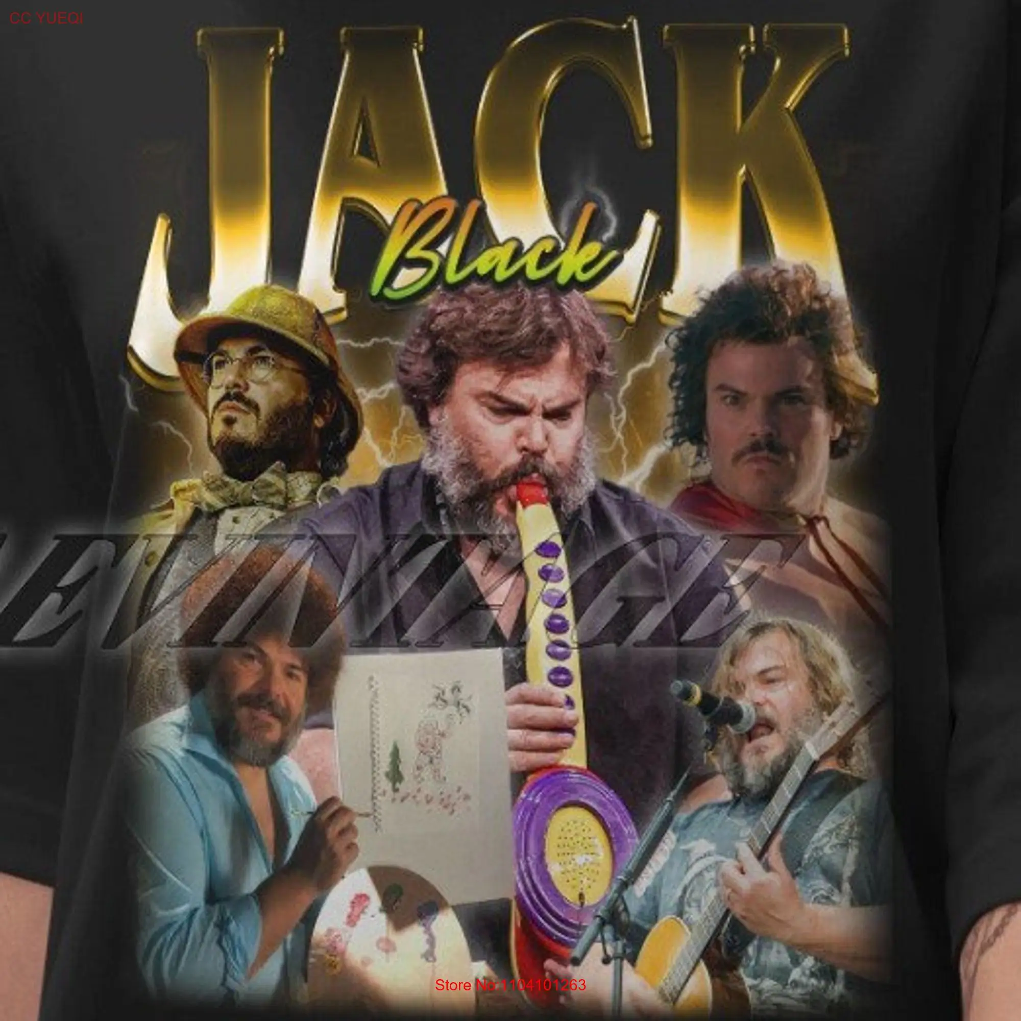 Jack Black T Shirt Fan Actor Vintage Movie Funny Meme Merch long or short sleeves