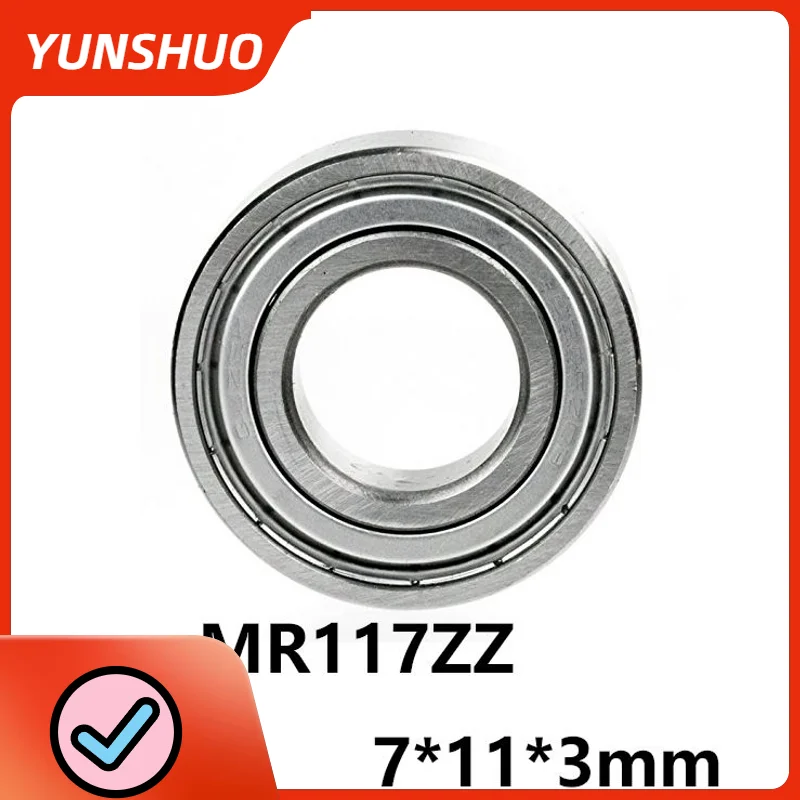 10Pcs Mr117Zz Bearing Deep Groove Ball Bearing Miniature Bearing Mr117-Zz 7x11x3Mm Chrome Steel