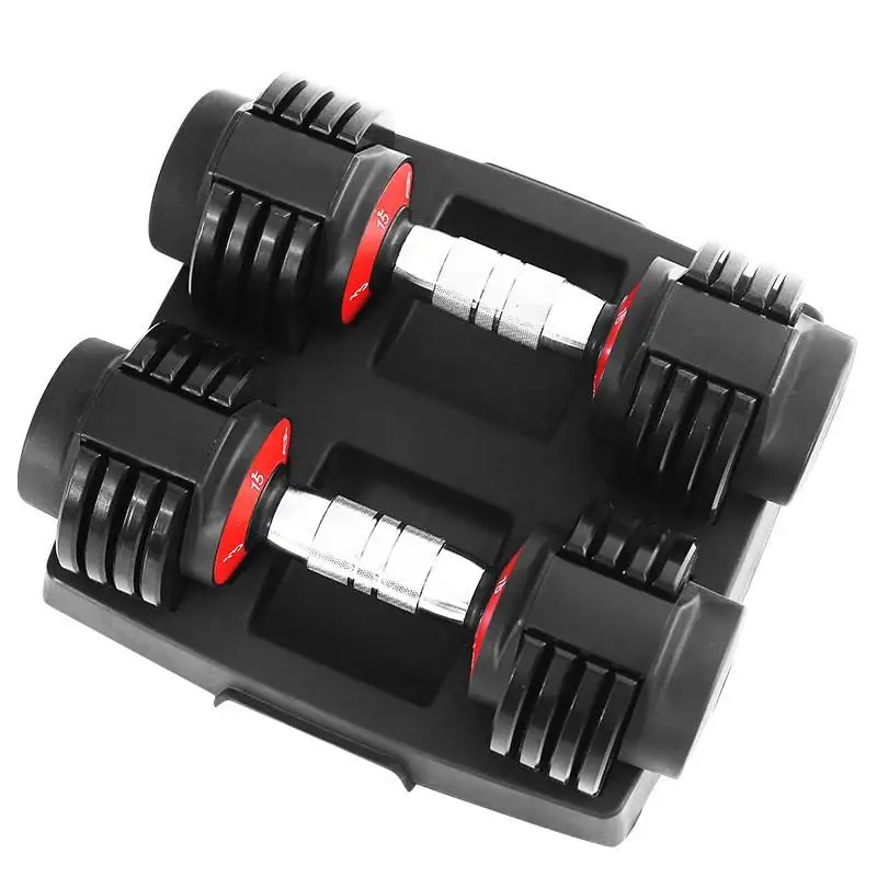 

Portable Metal Adjustable Dumbbells Electrophoresis Black Free Weights for Weight Lifting Home Gym