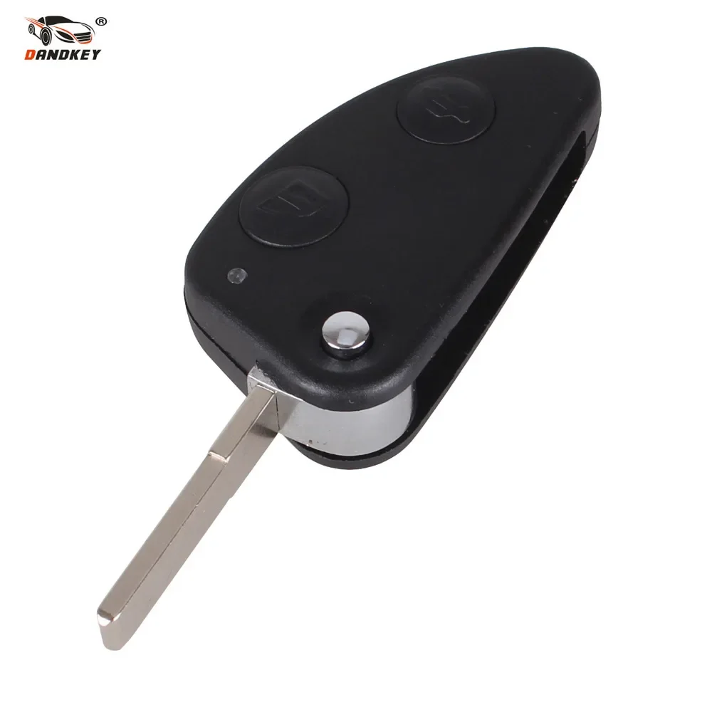 Dandkey Replacement 2 Buttons Remote Car Key Shell Flip Folding Case Keyless Cover For Alfa Romeo 147 156 166 GT