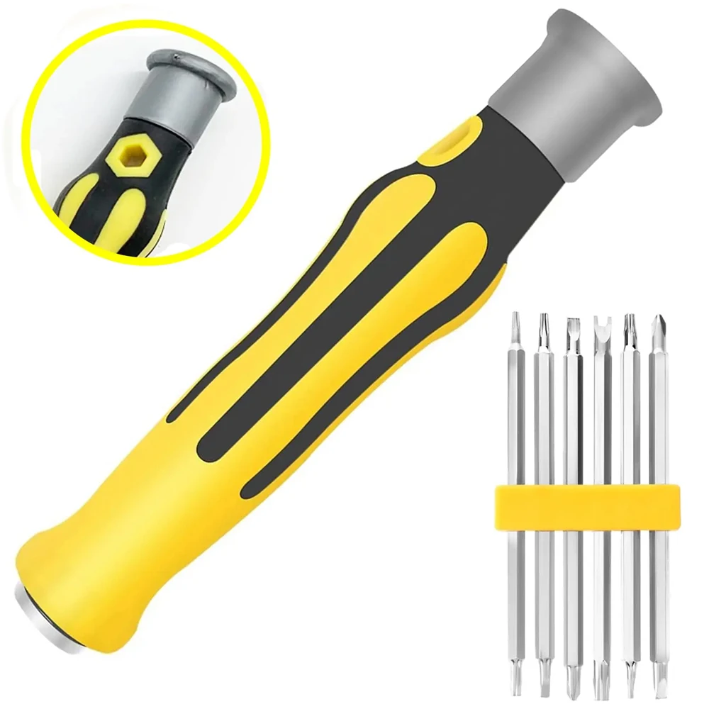 مجموعة مفك براغي 12 في 1، أداة صيانة محمولة متعددة الوظائف على شكل مسطح