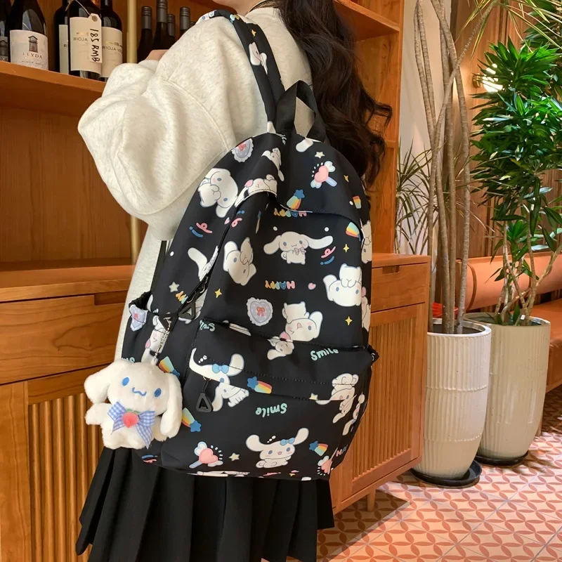 Cinnamoroll Students Travelers Backpack - Spacious, Lightweight, and Casual Schoolbag with Large Capacity for Daily Essentials