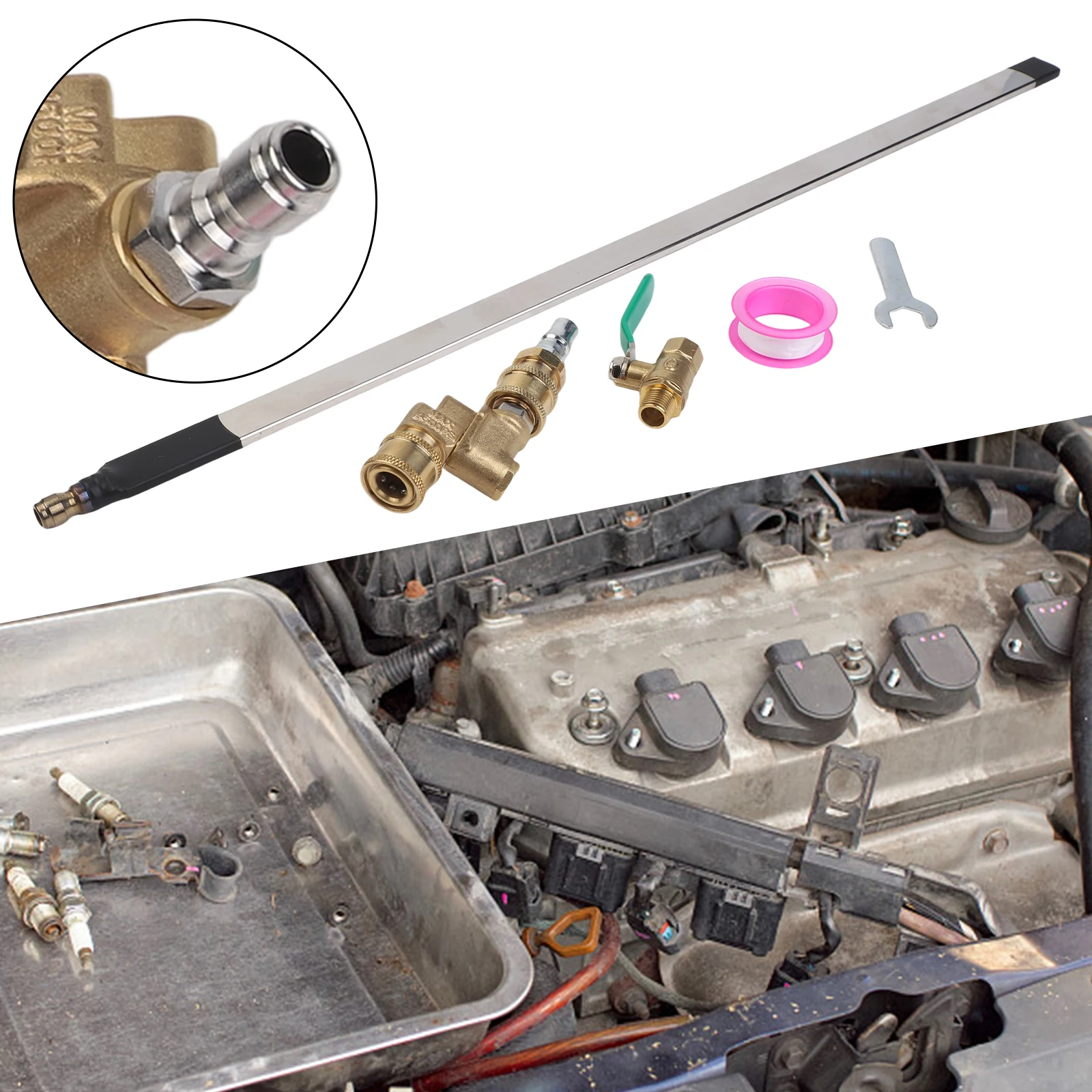 Radiator Cleaning Rod Air Fin Comb Cleaner High Pressure Cleaning Rod For Car Radiator Cleaning Tool Set 57-60CM Cleaning Rod