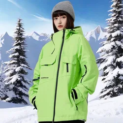 Loose Breathable Snowboard Jacket Men Skiing Sport Clothes Couple Warm Snow Tops Female with Cotton Sport Coat Winter Snow Wear