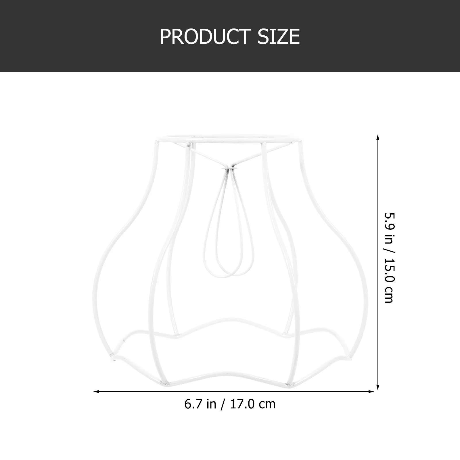 DIY Vintage Lamp Shade Frame Metal Wire Lampshade Ring Sturdy Rust Resistant Lampshade Holder for Table Lamp Chandelier Retro