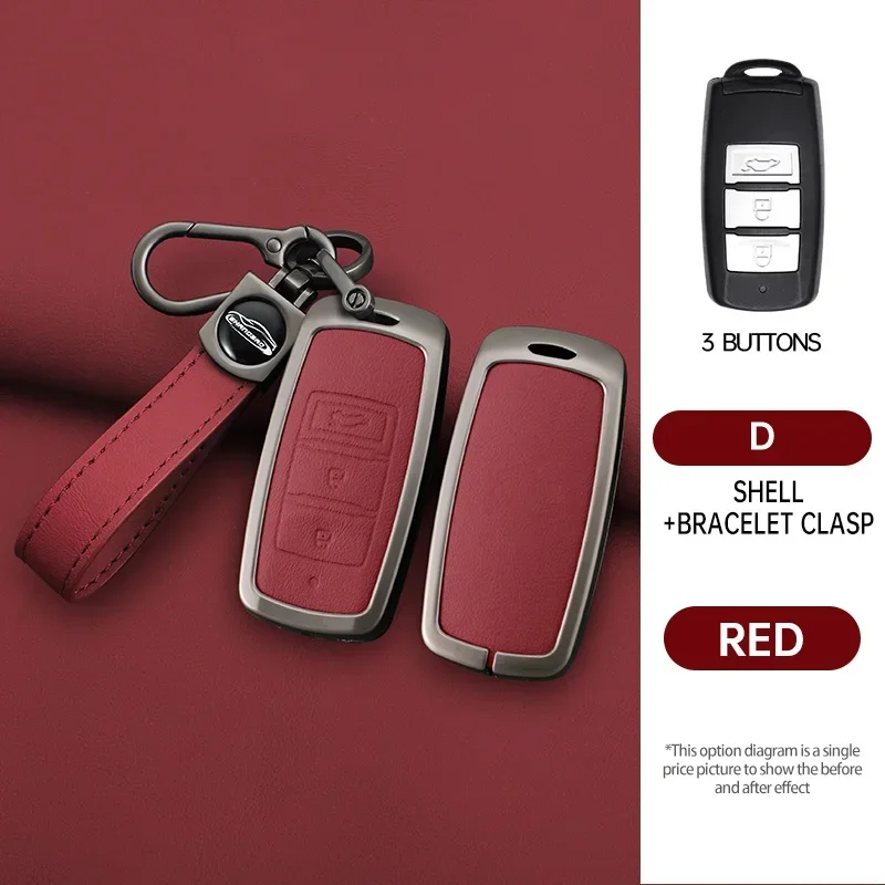 Zinc Alloy Car Key Protect Case Cover Bag Keychain Housing For Dongfeng Fengon Fengguang Ix5 580 Ix7 Seres Sf5 2021 2022 2023