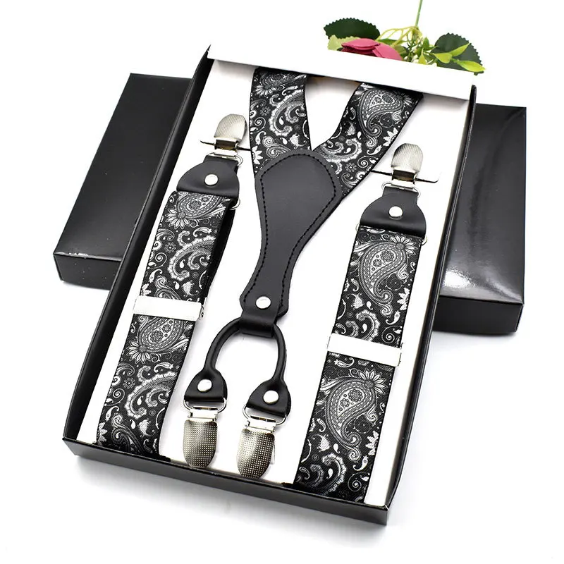 3.5 X 120cm 4 Clips Suspenders Men Elastic Adjust Male Suspensorio Braces Tirantes Hombre Suspensores Hombre Interior