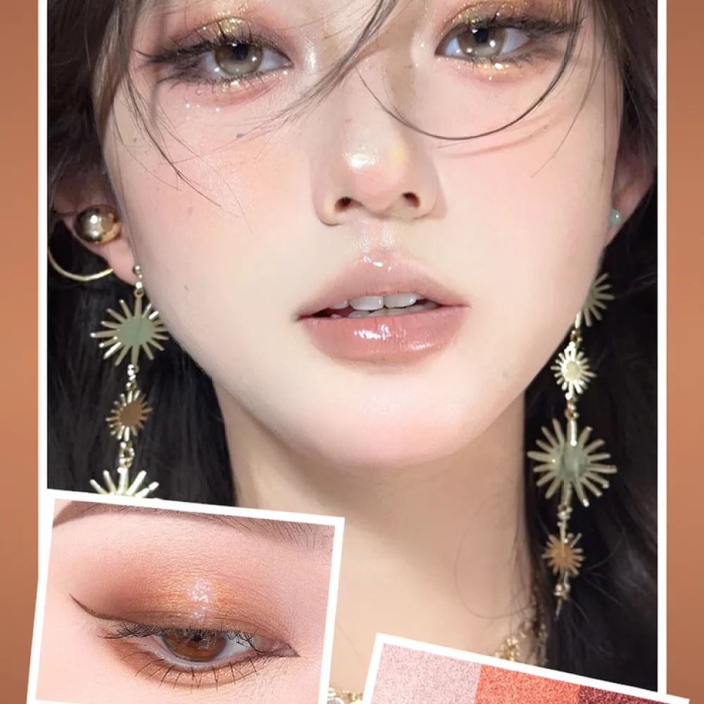 For VIPABC Soft Texture Eyeshadow Stick Three Color Gradient Matte Shimmer Long Lasting Beauty Eye Makeup Tool