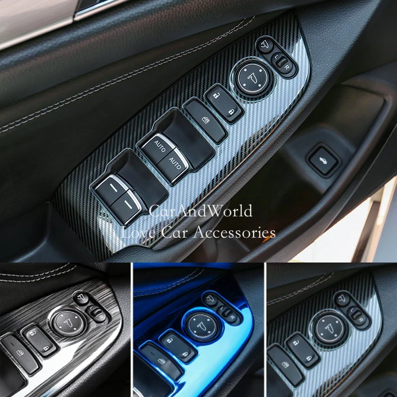 Stainless Steel For Honda Accord 10th 2018-2022 LHD Door Window Lift Glass Control Switch Panel Cover Trims Car Accessories