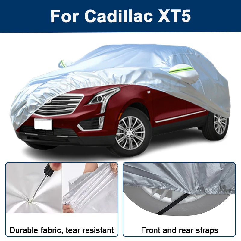 

Outdoor Full Car Cover For Cadillac XT5 with Reflective Strips Waterproof Snowproof Dustproof UV Protection Auto Accessory