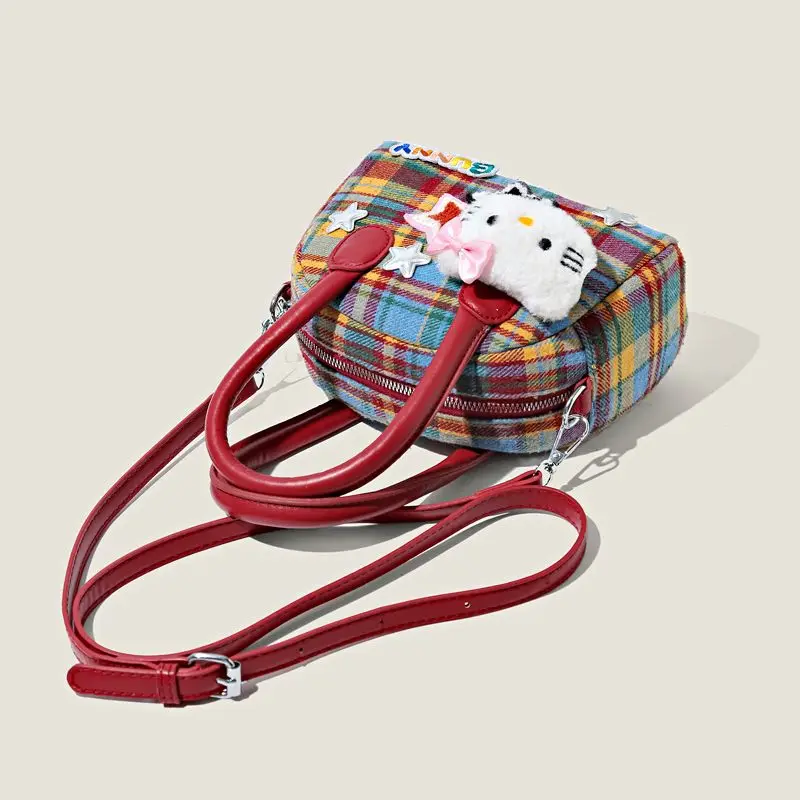 

Hello Kitty Sanrio Kawaii Anima Delicacy Handbag Cute Sweet Cartoon Shoulder Bag Lovely Crossbody Storage Bag Gifts for Girls