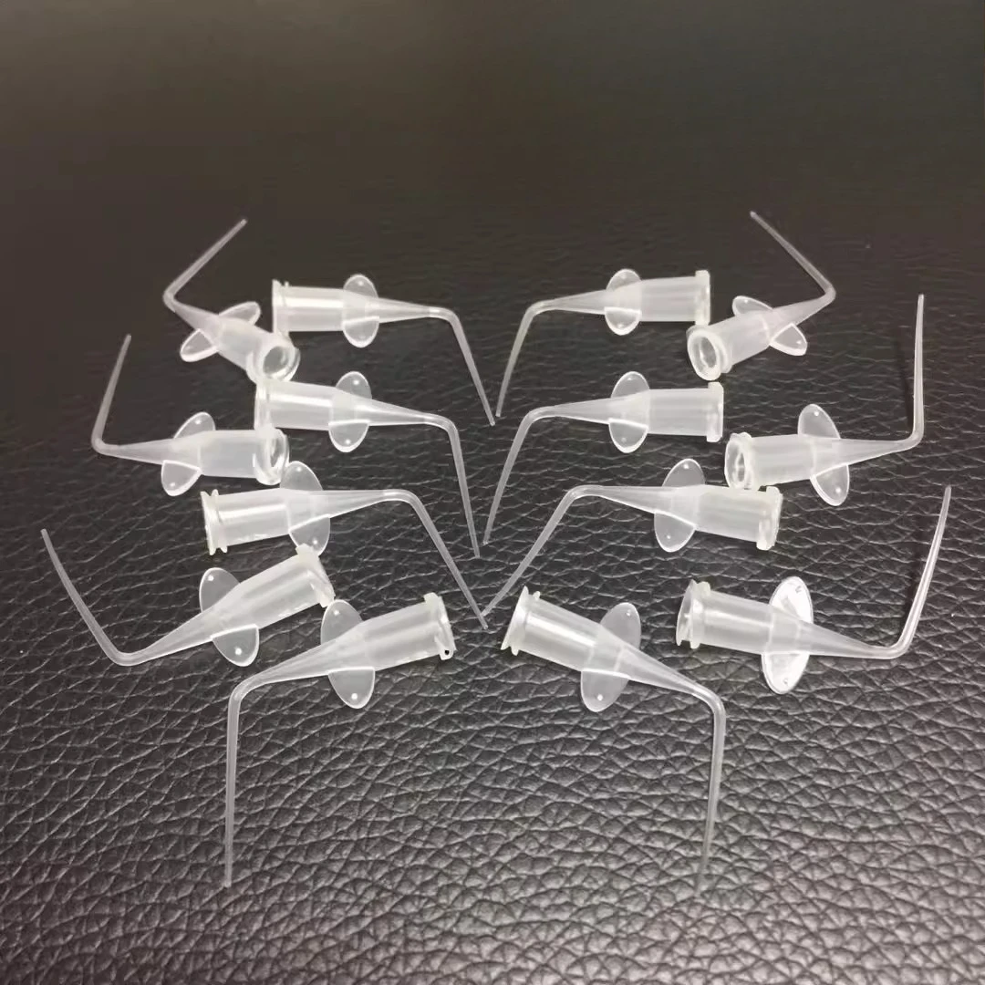 

100 шт., одноразовая игла для ополаскивания корневых каналов, прозрачная синяя игла-бабочка, 0,25 мм, одноразовый шприц