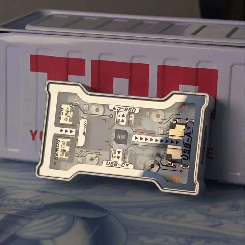 HMLAB HUB Lite – 2-to-3 Port Gaming USB Extender, 8K Hz High Speed, OLED Display with Button Control, Gaming Accessory