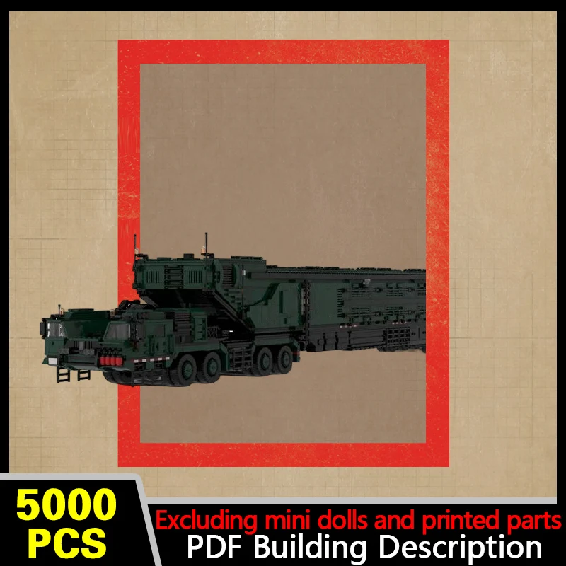 DF-61 Missile Launch Vehicle Model MOC Building Bricks War Equipment Style Modular Technology Gifts Holiday Assemble Toys Suit