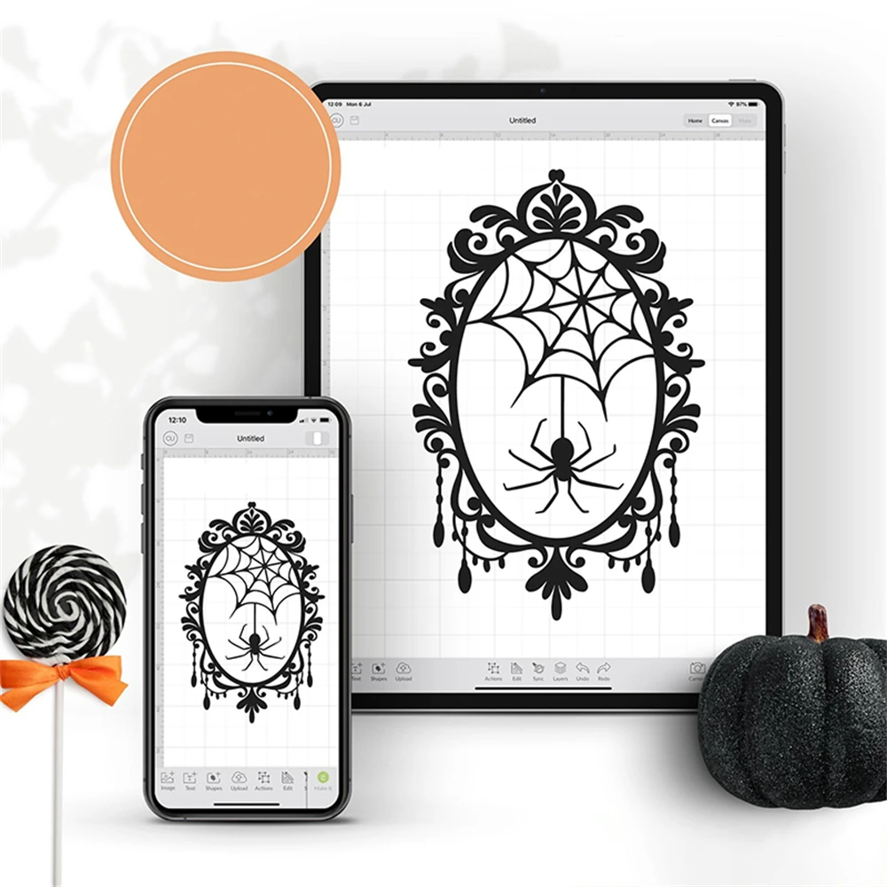 Gothic Christmas Halloween Metal Cutting Dies, Spider Web Cauldron Die Cuts for Scrapbook DIY Card Making