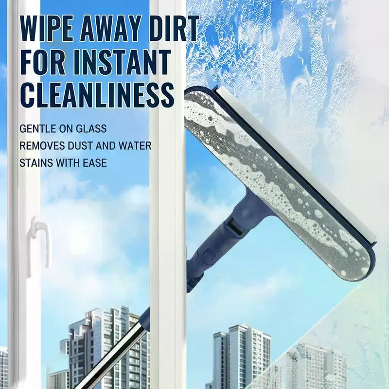 120CM High-Rise Window Cleaner Double-Sided Glass Cleaner Tool for Home No Dead Angle Window Cleaning Gadget for Outdoor Window