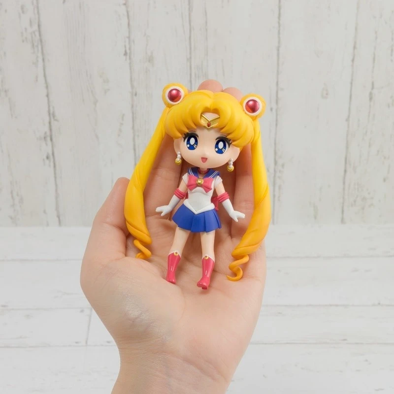 

Оригинальная фигурка Bandai Sailor Moon Mini Kawai Tsukino Usagi Crystal Star, экшн-фигурка, модель, настольный орнамент, коллекция подарков