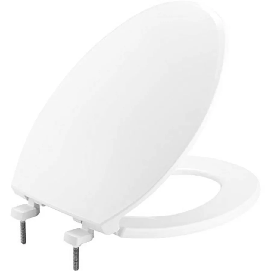 

7600T Commercial Heavy Duty Closed Front Toilet Seat with Cover, Industrial Seat with Secure Installation, Elongated, White