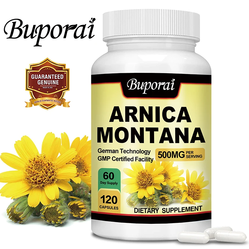 

Arnica Montana Capsules - Promotes Joint Health, Relieves Bruising, Helps Reduce Swelling and Improves Mobility - 120 Capsules