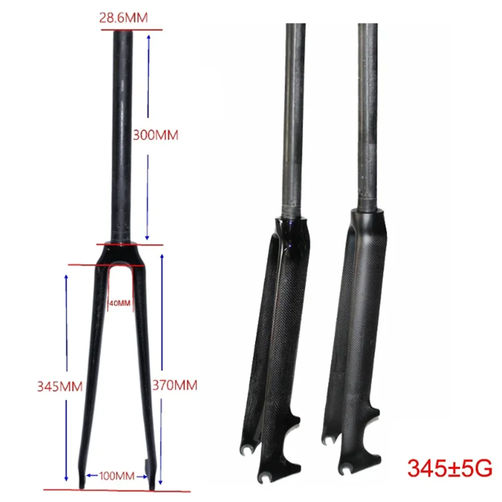 

BALUGOE прямая передняя вилка дискового тормоза MTB велосипеда из углеродного волокна, жесткая передняя вилка, амортизирующий матовый блестящий 28,6 мм, аксессуары для верховой езды