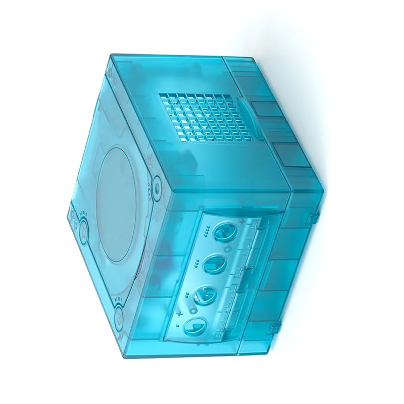 

A13E-2025For Bitfunx NGC Transparent Box Replacement Case For DOL-001 /DOL-101 NGC Gamecube Retro Video Game Console A