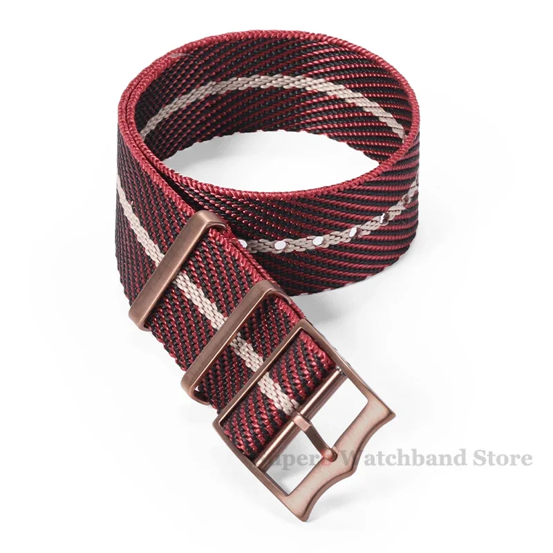 20mm 22mm Premium Nylonarmband für Tudor Canvas Militäruhrenarmband für Seiko Stoffarmband für Rolex-Armband Bronzeschnalle