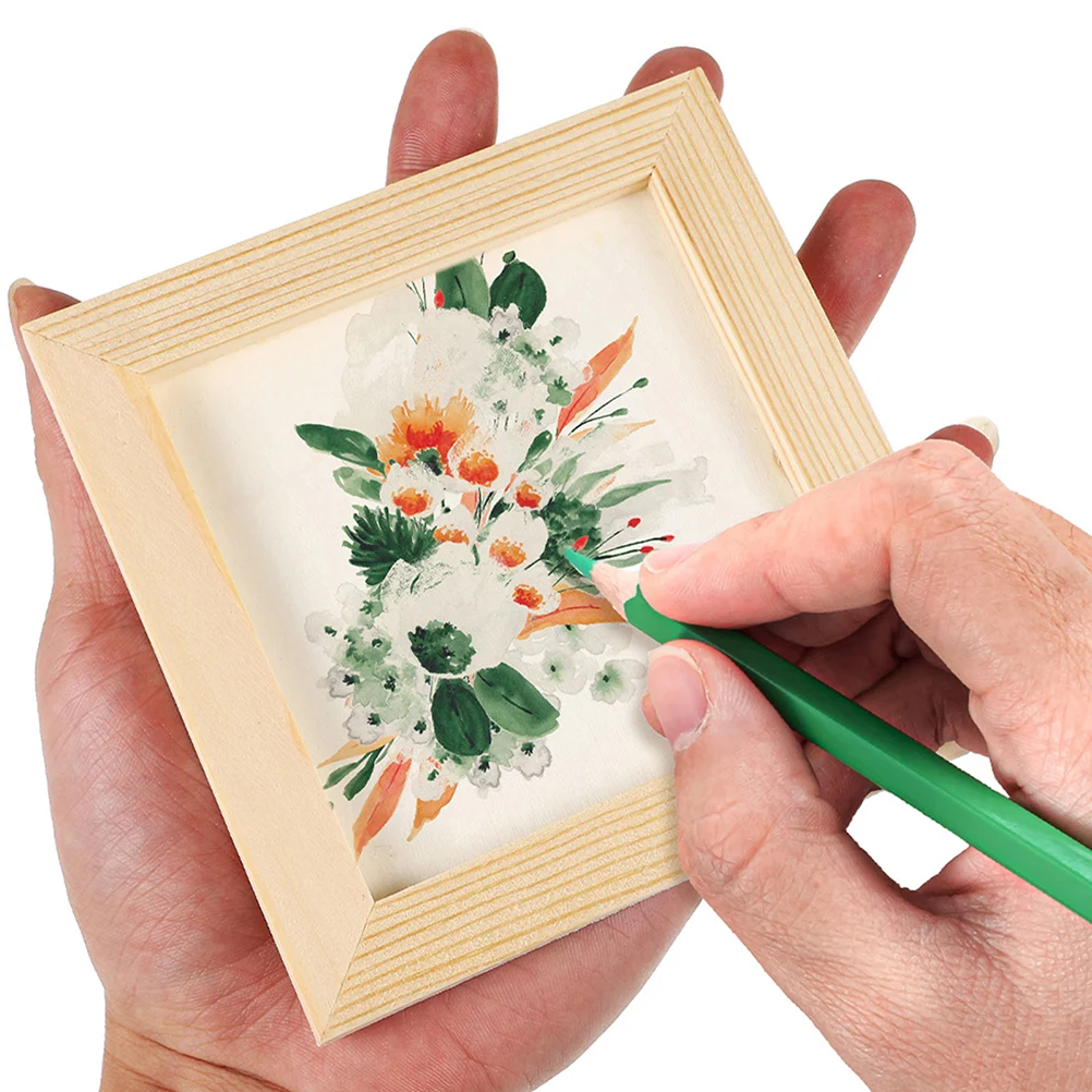 

6 Pcs DIY Display Painting Craft Picture Frame Frames Canvas Blank Framed Paintable