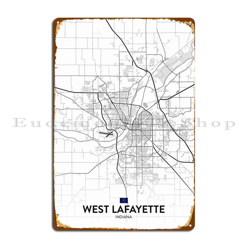 

West Lafayette, металлическая табличка, плакат, ржавые таблички, Настенный декор, индивидуальная настенная фотография