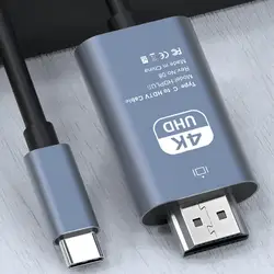 USB Type-C HDMI-compatible 4K Type C To HDMI-compatible Cable Adapter Same Screen Cable Phone With TV HD Monitor 1080P