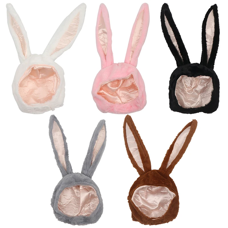 Cute Girl Hat Plush Rabbit Bunny Ears Hat Earflap Cap Head Warmer Photo Supplies