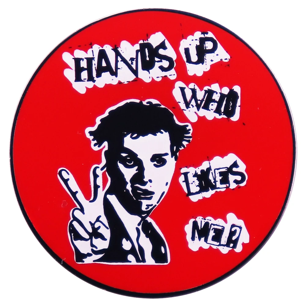 Hands Up Who Likes Me Classic TV Show Inspired Rik People Poet Enamel Pin