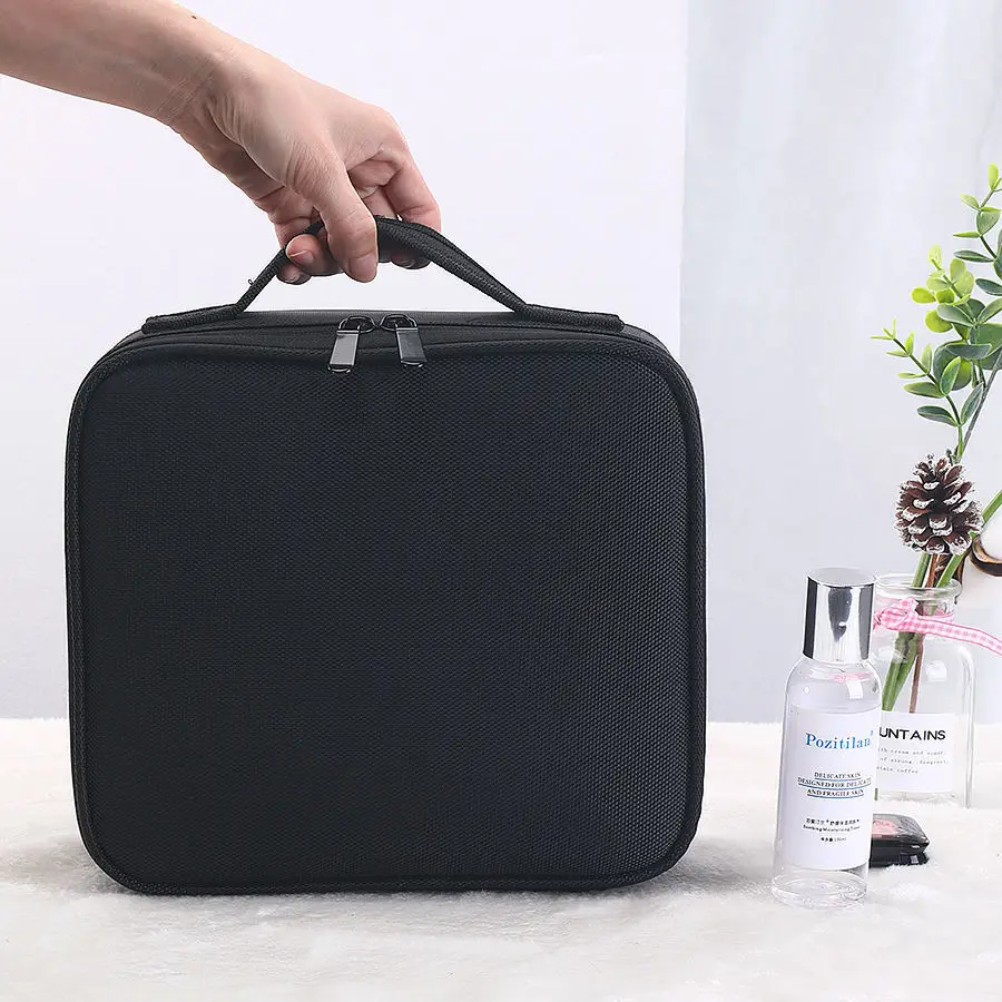 Women Professional Suitcase Makeup Box Make Up Cosmetic Bag Organizer Storage Case Zipper Large Toiletry Wash Beauty Pouch E841