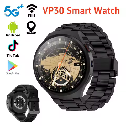 VP30 Smart Watch 4G/5G Android 10.0 Bluetooth 1100Mah Battery Google Play Store Heart Rate 500W Camera GPS WIFI Smartwatch