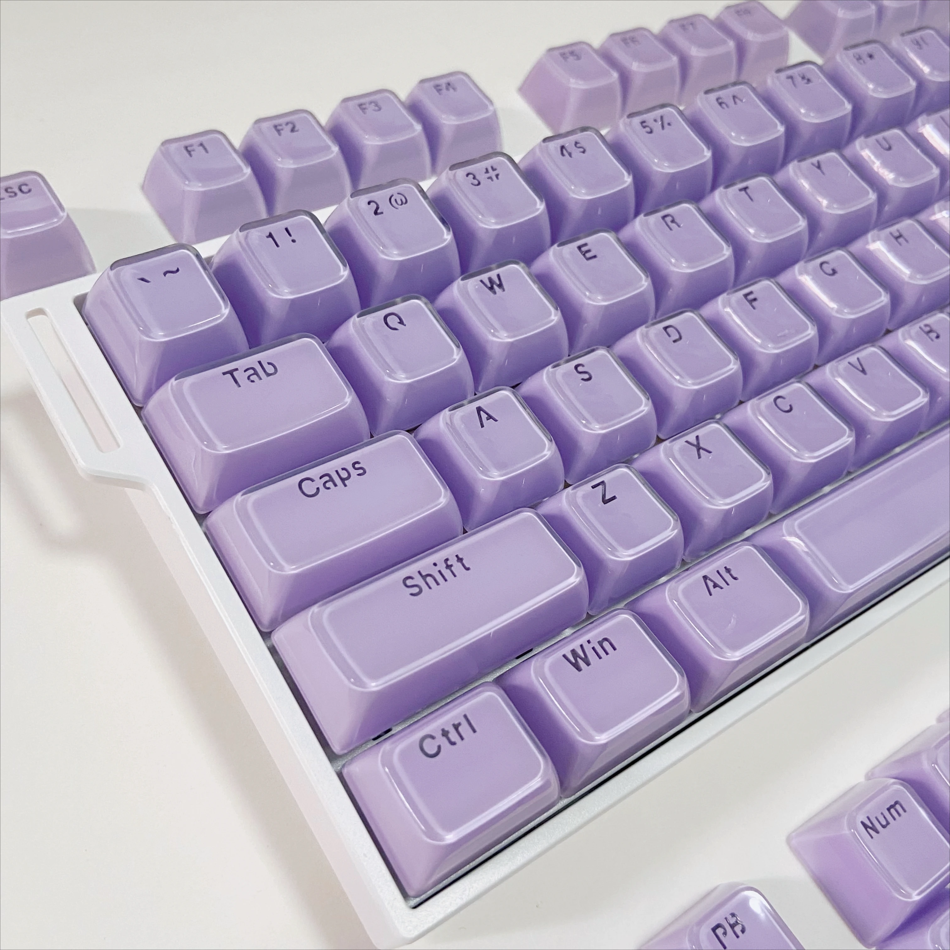 Jelly Keycaps for Mechanical Keyboard OEM Double Transparent Crystal Key Caps for Custom Gaming Mechanical Keyboard Purple Blue