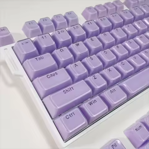 Jelly Keycaps for Mechanical Keyboard OEM Double Transparent Crystal Key Caps for Custom Gaming Mechanical Keyboard Purple Blue